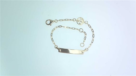 Bracelet Sommer Child 9KT in Yellow Gold 9K TARGA BIMBO MB UD/C 1.90 G - 9K TARGA BIMBO MB UD/C 1.90 G